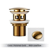 Push Button Drain Stopper Brass Bathroom Sink Pop-Up Basin Waste Drain