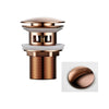 Push Button Drain Stopper Brass Bathroom Sink Pop-Up Basin Waste Drain