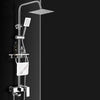 Rain Shower System Set Faucets with Storage Shelf
