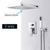 Rain Waterfall Shower Faucets Set Concealed Chrome Shower System