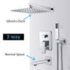 Rain Waterfall Shower Faucets Set Concealed Chrome Shower System