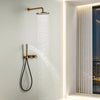 Rainfall Brass Shower Faucet Set with Hot Cold Bathroom Shower Mixer
