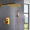 Rainfall Brass Shower Faucet System 2-Way Mixer with Embedded Box Valve