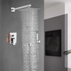 Rainfall Brass Shower Faucet System 2-Way Mixer with Embedded Box Valve