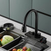 Rainfall Kitchen Faucet Temperature Digital Display Pull Out Faucet