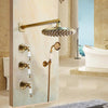 Rainfall Shower Faucet Set Ceiling Mounted Handle Shower Mixer Tap