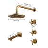 Rainfall Shower Faucet Set Ceiling Mounted Handle Shower Mixer Tap