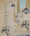 Rainfall Shower Tub Faucet Set Wall Mounted Rotate Spout Shower