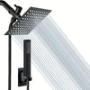 Rainfall Stainless Steel Shower Head Handheld Sprayer 3-Way Diverter
