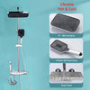 Rainfall Tap Shower Faucet Bathroom Digital Bath Showers System Set