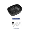 Rectangular Ceramic Table Countertop Basin Vessel Sink Stone Pattern