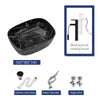 Rectangular Ceramic Table Countertop Basin Vessel Sink Stone Pattern