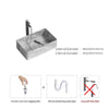 Rectangular Ceramic Table Sink Bathroom Above Counter Vessel Sink