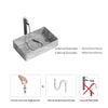 Rectangular Ceramic Table Sink Bathroom Above Counter Vessel Sink