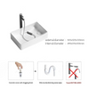 Rectangular Ceramic Table Sink Bathroom Above Counter Vessel Sink