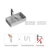 Rectangular Ceramic Table Sink Bathroom Above Counter Vessel Sink