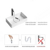 Rectangular Ceramic Table Sink Bathroom Above Counter Vessel Sink