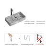 Rectangular Ceramic Table Sink Bathroom Above Counter Vessel Sink