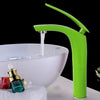 Red Bathroom Faucet Brass Basin Sink Faucet Mixer Tap Single Handle