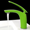 Red Bathroom Faucet Brass Basin Sink Faucet Mixer Tap Single Handle