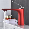 Red Mixer Bathroom Faucet Wash Tap Gold Bathroom Water Crane Faucet 