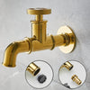 Retro Brass Bibcock Faucet Wall Mount Washing Machine Outdoor Tap