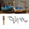 Retro Ceramic Countertop Basin Sink Designer Bathroom Vessel Sink