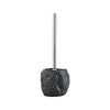 Retro Stone Pattern Ceramic Holder with Long Handle Bath Cleaning Brush