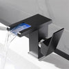 RGB Color Change Powered by Water Flow LED Waterfall Basin Faucet