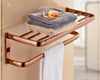 Rose Gold Bathroom Accessories Towel Rack Bathroom Shelf Paper Holder