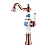 Artistic Vase Bathroom Faucet Brass Ceramic Hot Cold Basin Mixer Tap