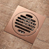 Rose Gold Brass Floor Drain Anti-Odor Bathroom Shower Drain Stopper