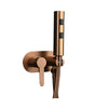 Rose Gold Hand Portable Toilet Bidet Faucet with Cover Paper Holder