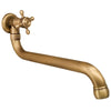 Rotatable Antique Bronze Wall Kitchen Sink Single Cold Brass Faucet