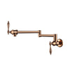 Rotatable Solid Brass Pot Filler Faucet Wall Mount Folding Kitchen Tap