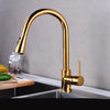 Rotatable Thickened Brass Kitchen Faucet Pull Out Spray Kitchen Tap