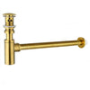 Brass Bathroom Bottle Trap Basin Sink Siphon with Gold Pop-Up Drain