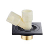 Shower Drains Square Bath Hair Strainer Brass Bathroom Floor Drain