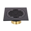 Shower Drains Square Bath Hair Strainer Brass Bathroom Floor Drain