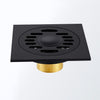 Shower Drains Square Bath Hair Strainer Brass Bathroom Floor Drain