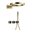 Shower Faucet Brass Bath Mixer with Rainfall Shower and Hand Shower
