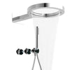 Shower Faucet Brass Bath Mixer with Rainfall Shower and Hand Shower