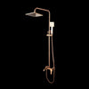 Shower Faucet Set Rose Gold Bathroom Bathtub Rainfall Spray Shower Faucet