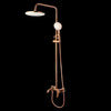 Shower Faucet Set Rose Gold Bathroom Bathtub Rainfall Spray Shower Faucet