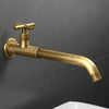 Single Cold Faucet Antique Bronze Wall Kitchen Sink Rotatable Faucet