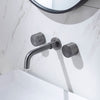 Single Handle Basin Faucet with Embedded Wall Outlet Hot Cold Water