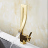 Single Handle Deck Mounted Hot And Cold Brass Mixer Water Tap Basin Faucet