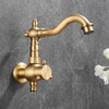 Antique Brass Bathroom Faucet Single Handle Cold Water Vessel Sink Tap