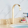 Single Handle Stainless Steel Widespread Sink Faucet Water Mixer Tap