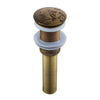 Sink Pop Up Drain Antique Finish Brass Vanity Sink Waste Drainer